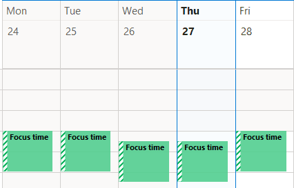 Change Insight's Focus Time Appointments